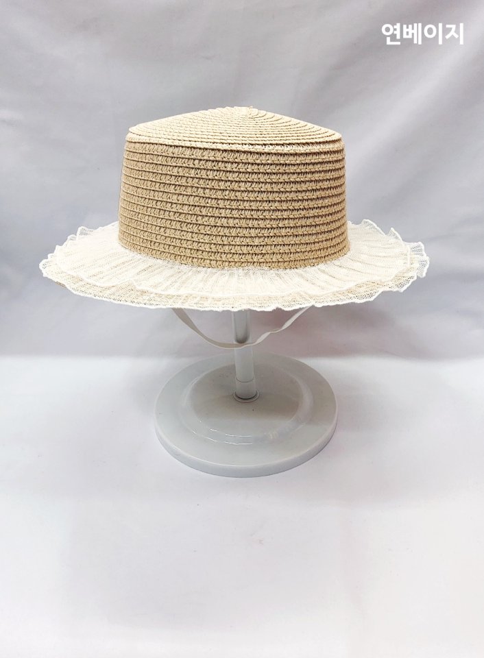 Shinseage Kids - Korean Children Fashion - #childofig - Mesh Lace Straw Bucket Hat - 3