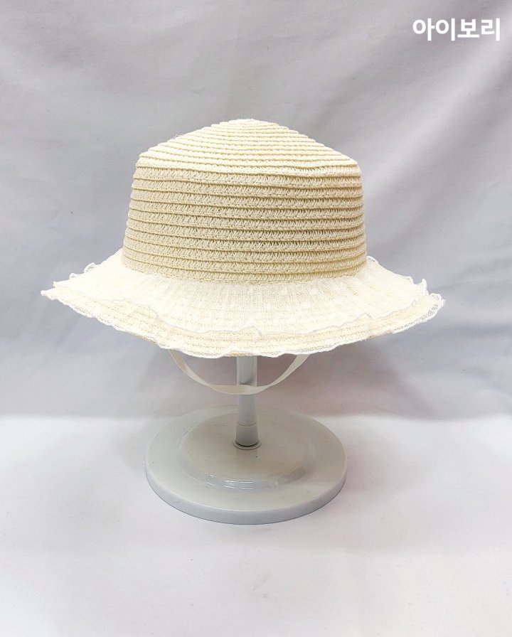 Shinseage Kids - Korean Children Fashion - #childofig - Mesh Lace Straw Bucket Hat - 4