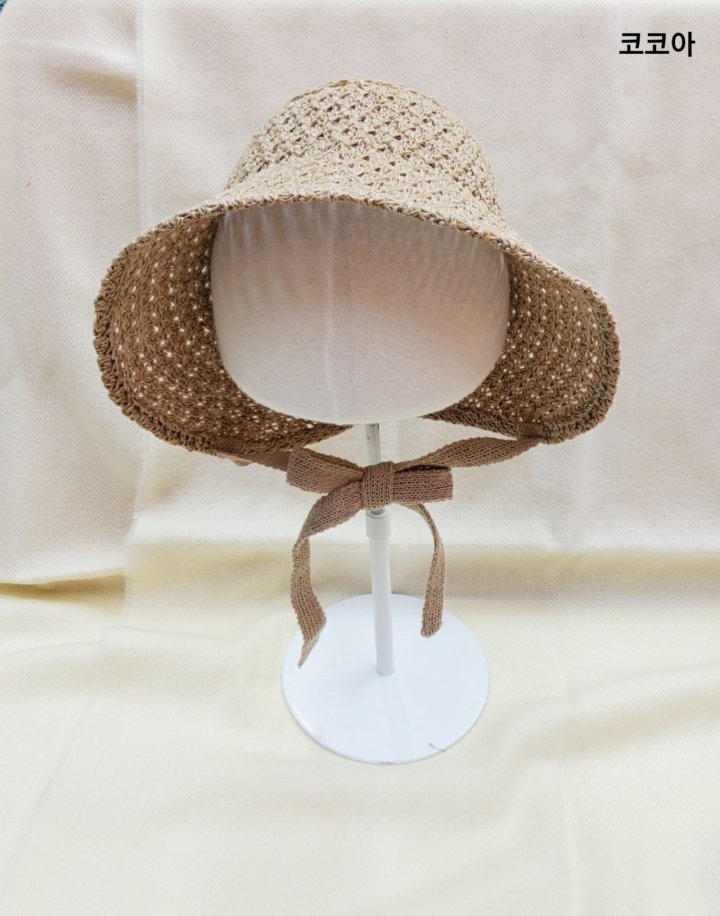 Shinseage Kids - Korean Children Fashion - #designkidswear - Crochet Patterned Straw Bonnet - 12