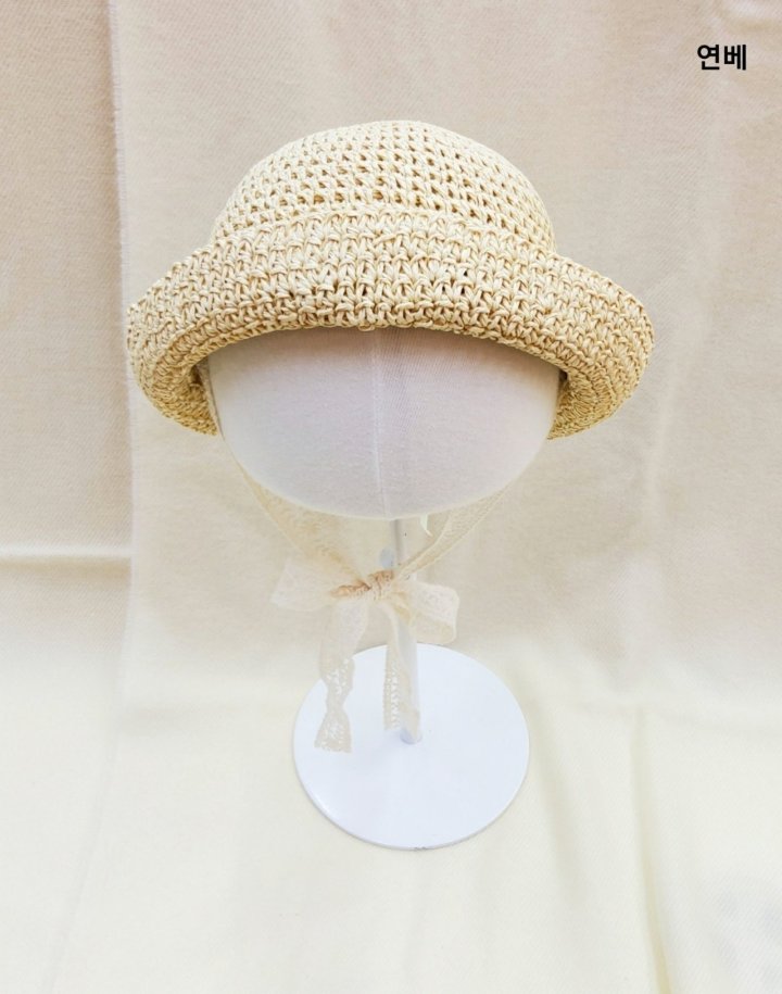 Shinseage Kids - Korean Children Fashion - #childrensboutique - Straw Lace Chaplin Hat - 4