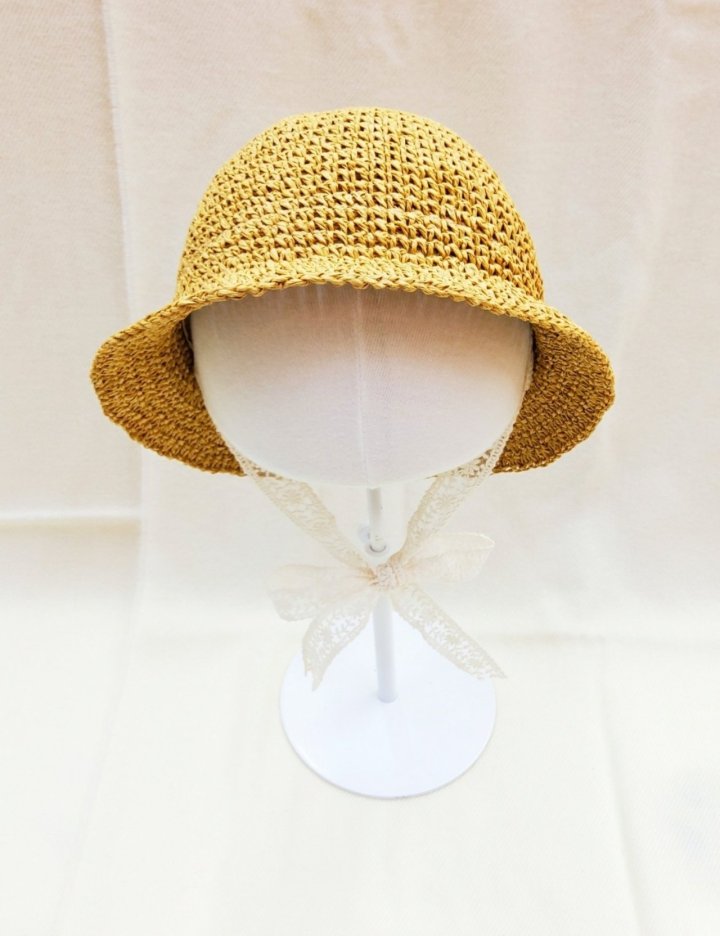 Shinseage Kids - Korean Children Fashion - #kidsshorts - Straw Lace Chaplin Hat - 7
