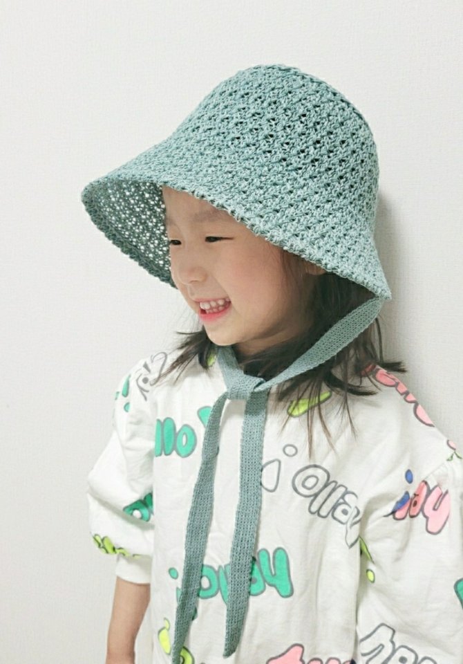 Shinseage Kids - Korean Children Fashion - #kidsstore - Crochet Patterned Straw Bonnet - 2