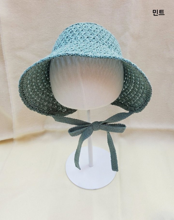 Shinseage Kids - Korean Children Fashion - #kidzfashiontrend - Crochet Patterned Straw Bonnet - 3