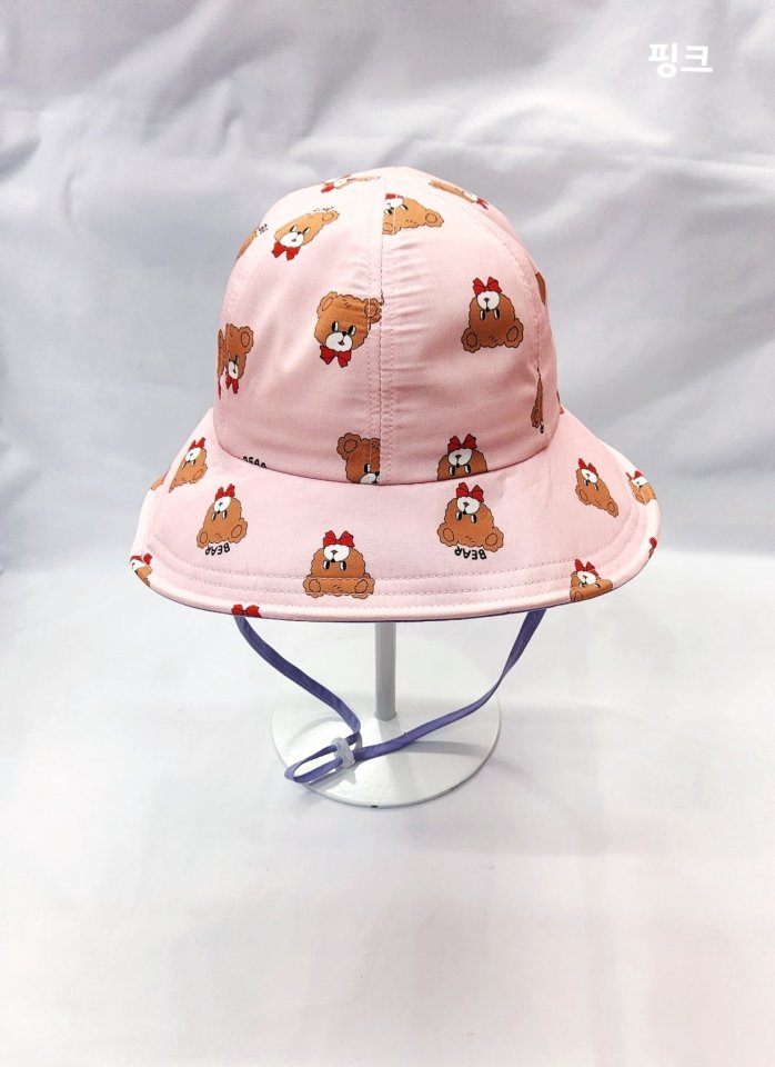 Shinseage Kids - Korean Children Fashion - #kidzfashiontrend - Two-Tone Visor Bear Bucket Hat - 9
