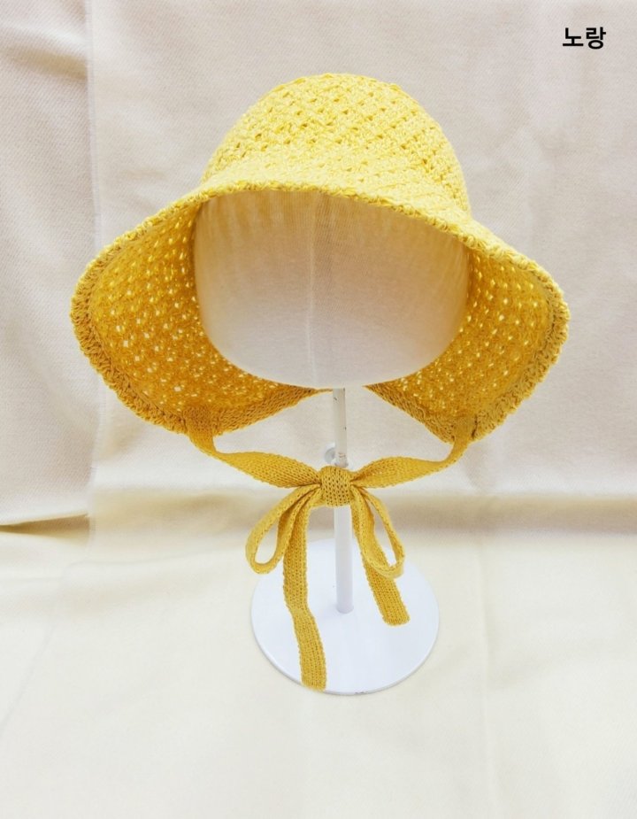 Shinseage Kids - Korean Children Fashion - #littlefashionista - Crochet Patterned Straw Bonnet - 5