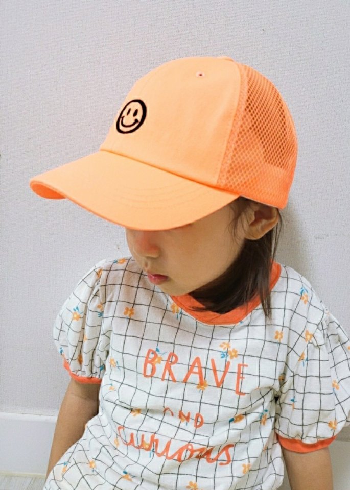Shinseage Kids - Korean Children Fashion - #littlefashionista - Smile Mesh Ball Cap - 3