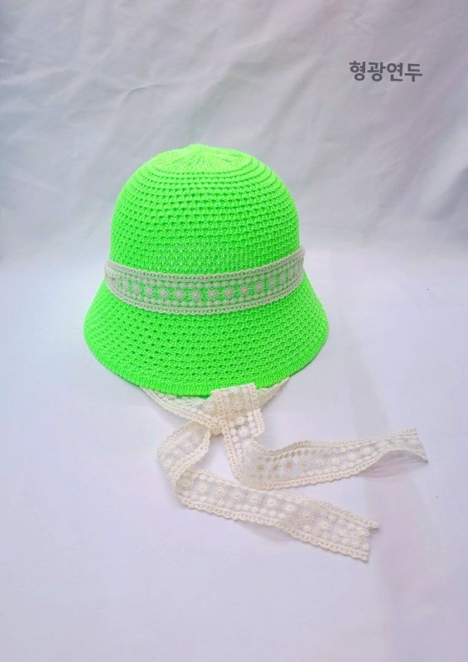 Shinseage Kids - Korean Children Fashion - #littlefashionista - Neon Crochet Lace Bonnet - 2