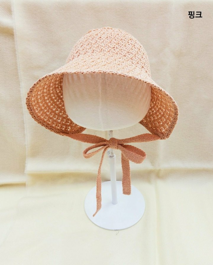 Shinseage Kids - Korean Children Fashion - #magicofchildhood - Crochet Patterned Straw Bonnet - 6