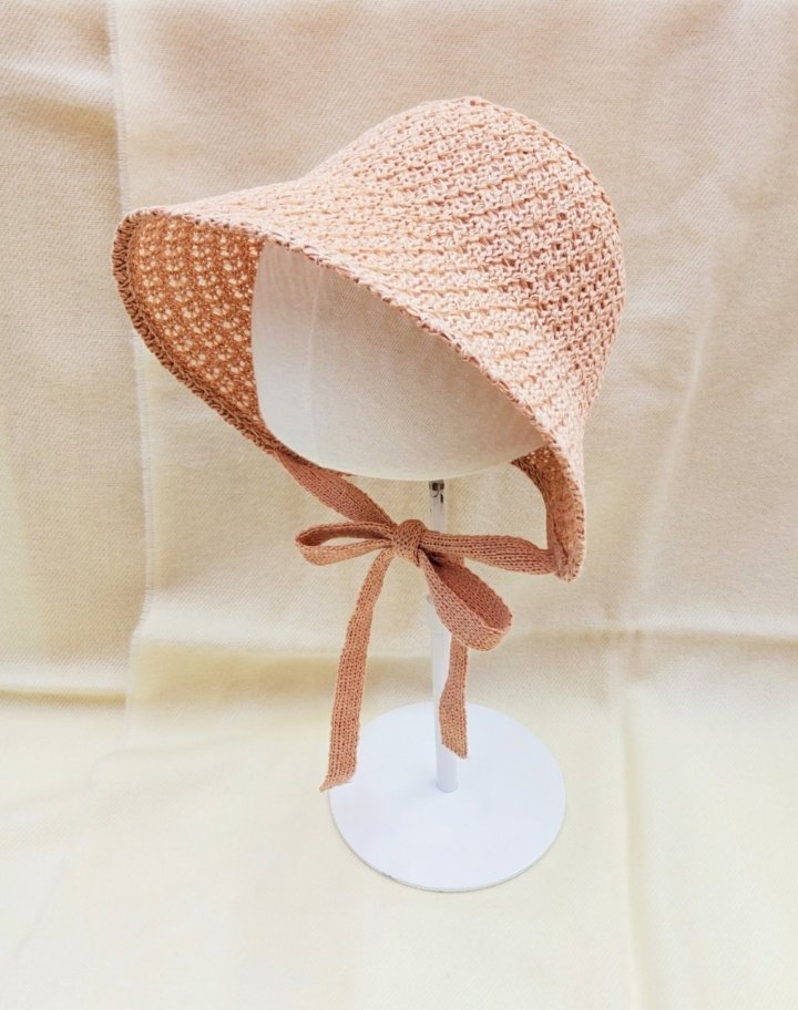 Shinseage Kids - Korean Children Fashion - #minifashionista - Crochet Patterned Straw Bonnet - 7