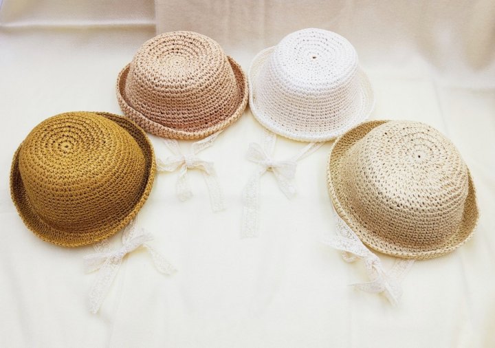 Shinseage Kids - Korean Children Fashion - #stylishchildhood - Straw Lace Chaplin Hat