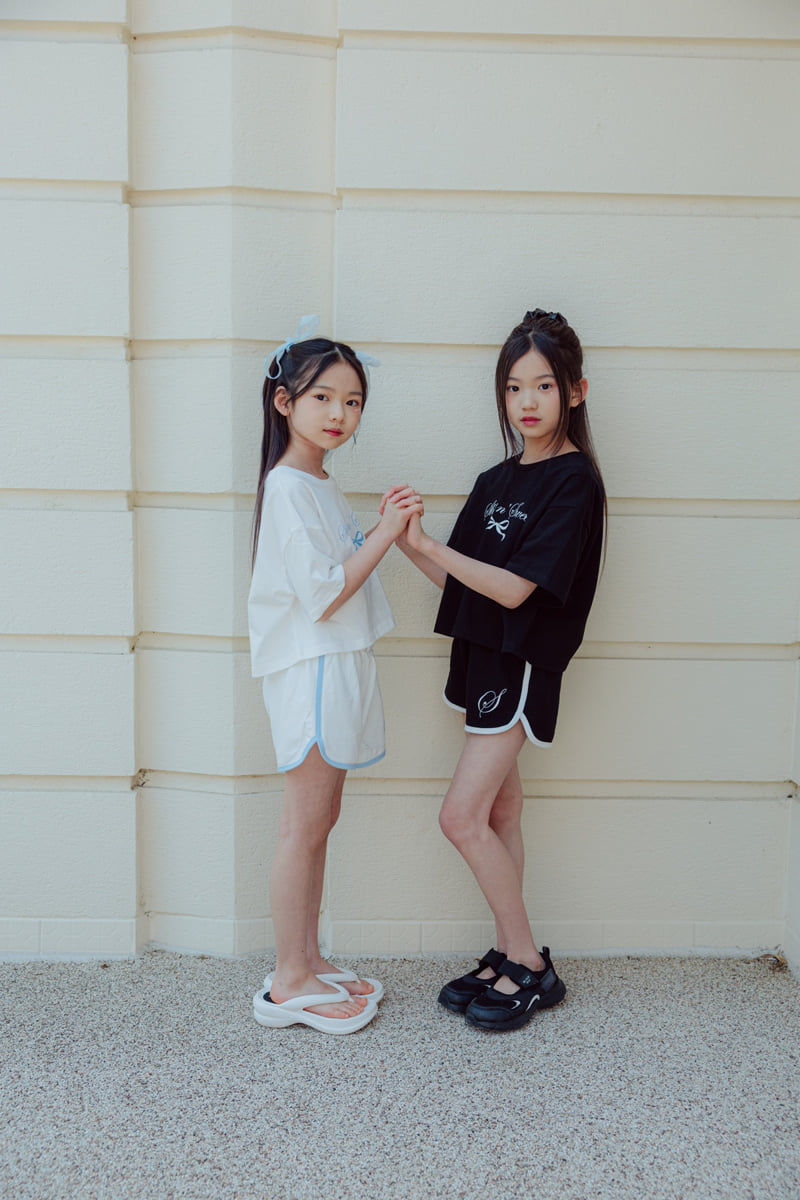 Sm2 - Korean Children Fashion - #Kfashion4kids - Ribbon Top Bottom Set - 5