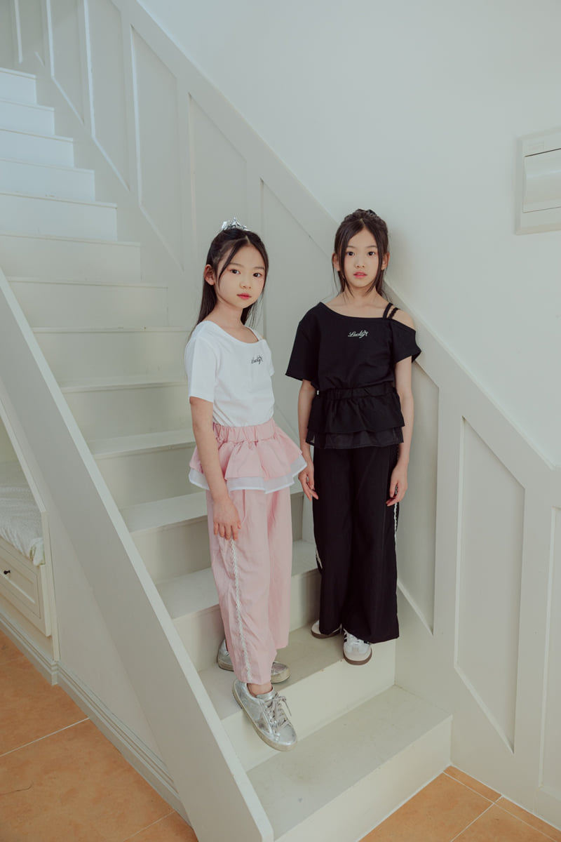 Sm2 - Korean Children Fashion - #Kfashion4kids - Open Shoulder Short Sleeve Tee - 7