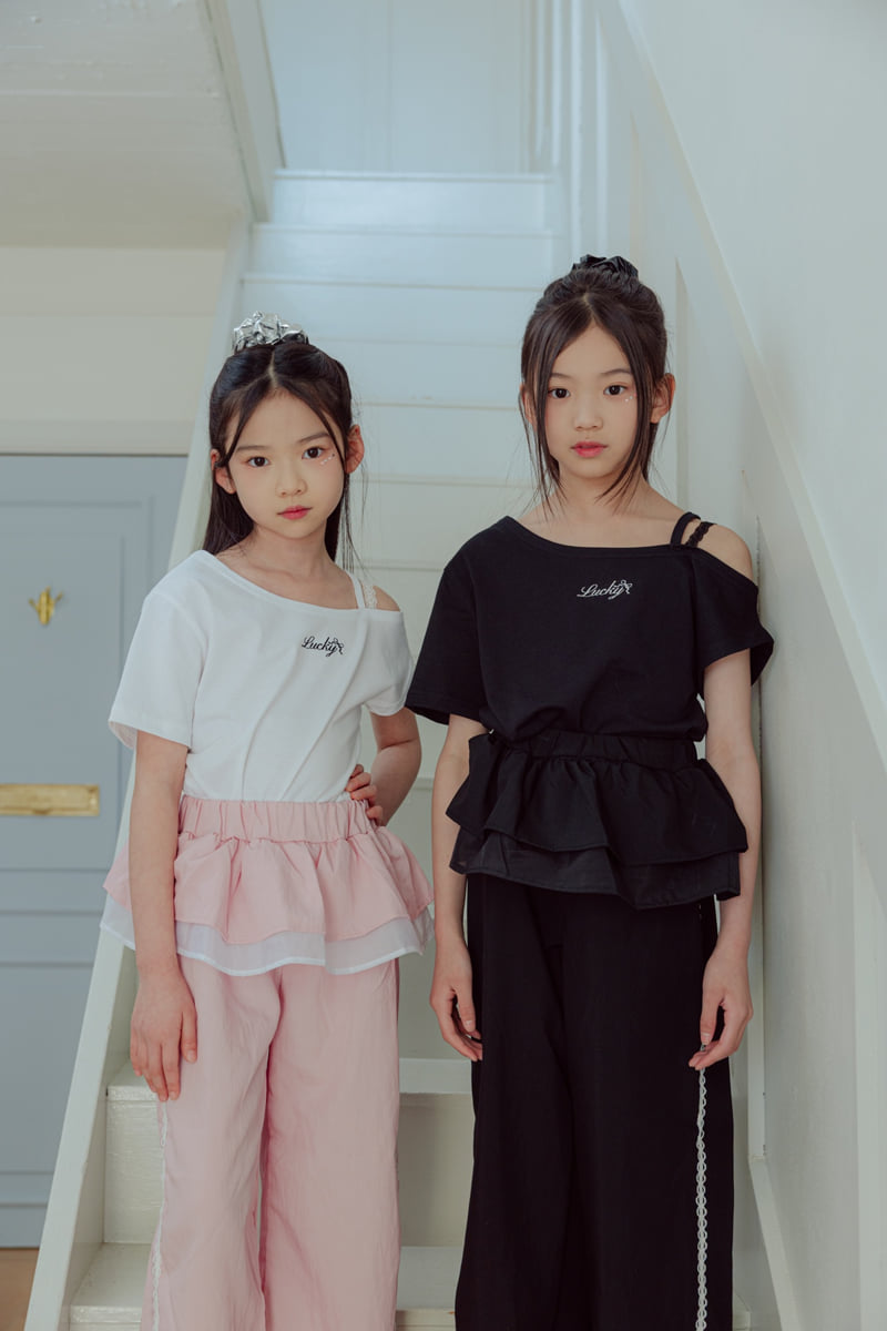 Sm2 - Korean Children Fashion - #designkidswear - Open Shoulder Short Sleeve Tee