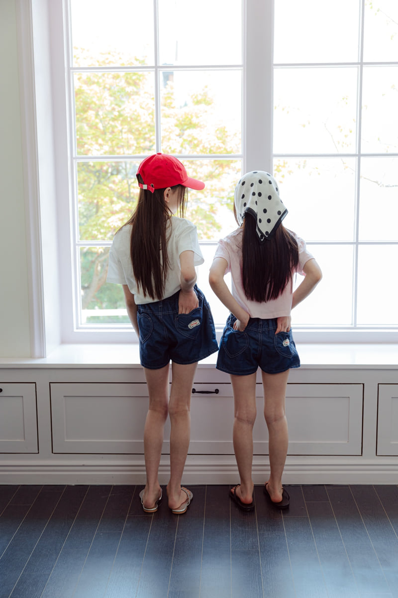 Sm2 - Korean Children Fashion - #discoveringself - Heart Denim Pants - 3