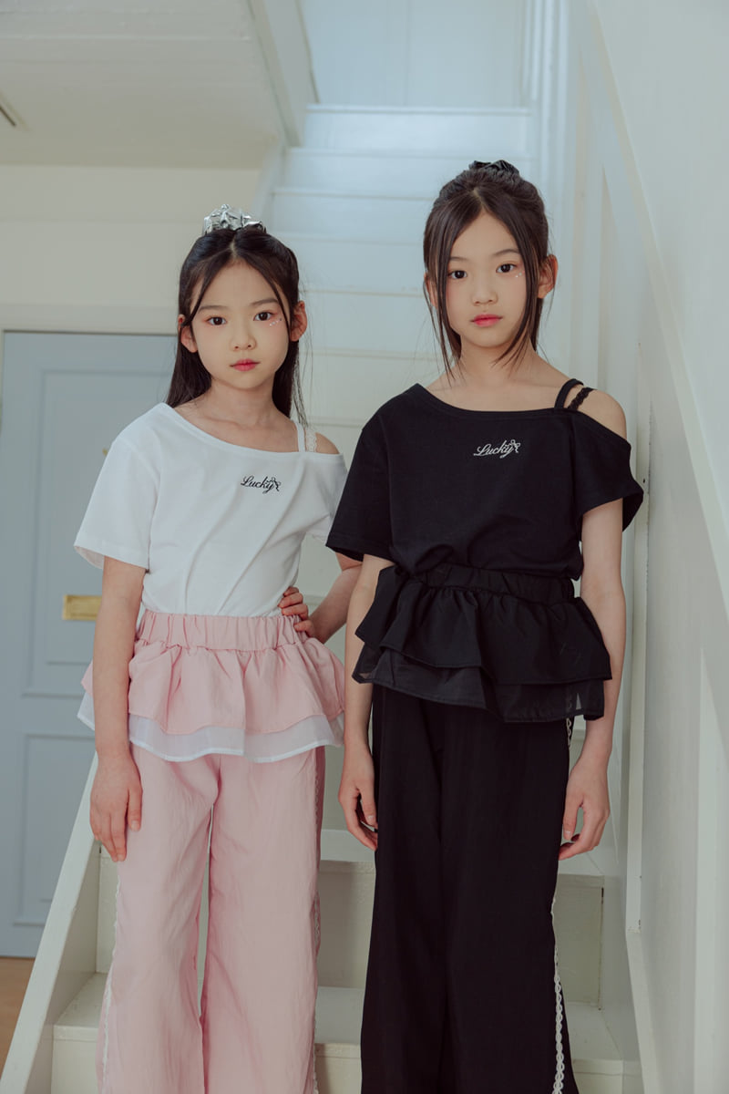 Sm2 - Korean Children Fashion - #discoveringself - Open Shoulder Short Sleeve Tee - 2