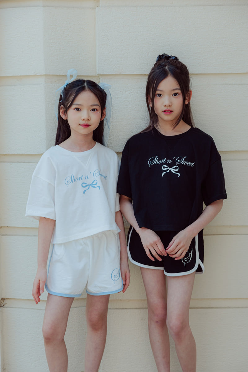 Sm2 - Korean Children Fashion - #fashionkids - Ribbon Top Bottom Set