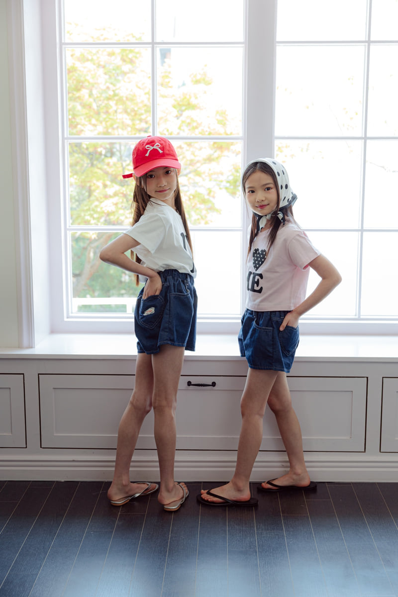 Sm2 - Korean Children Fashion - #discoveringself - Heart Denim Pants - 4