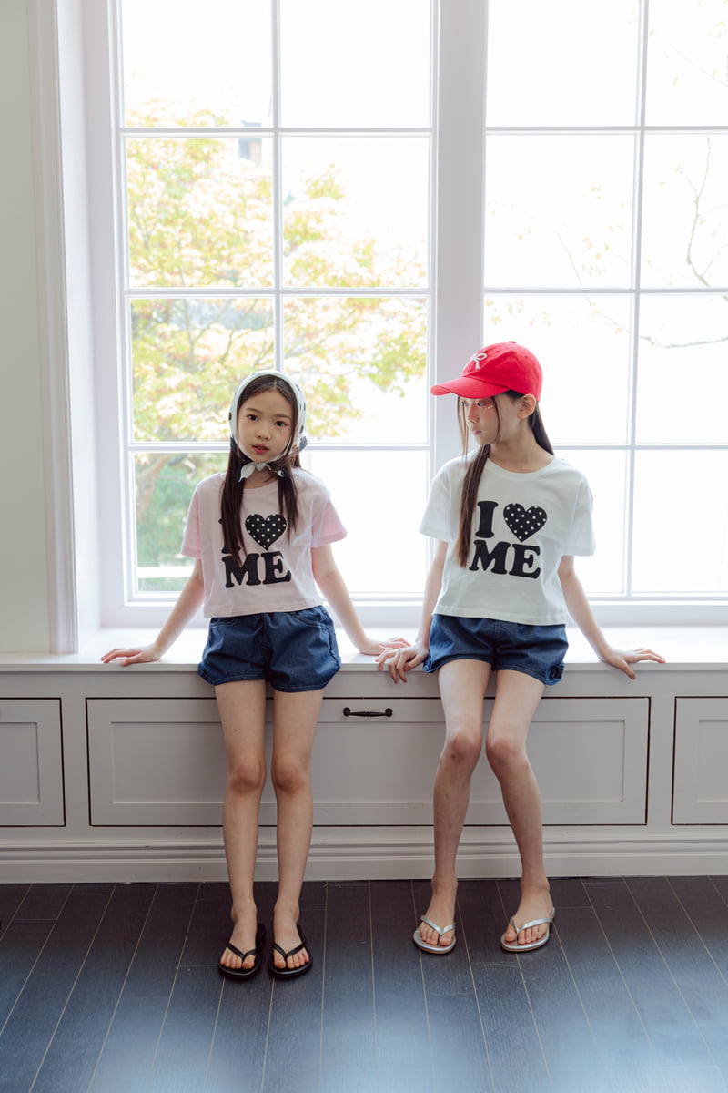 Sm2 - Korean Children Fashion - #kidsshorts - Heart Denim Pants - 5