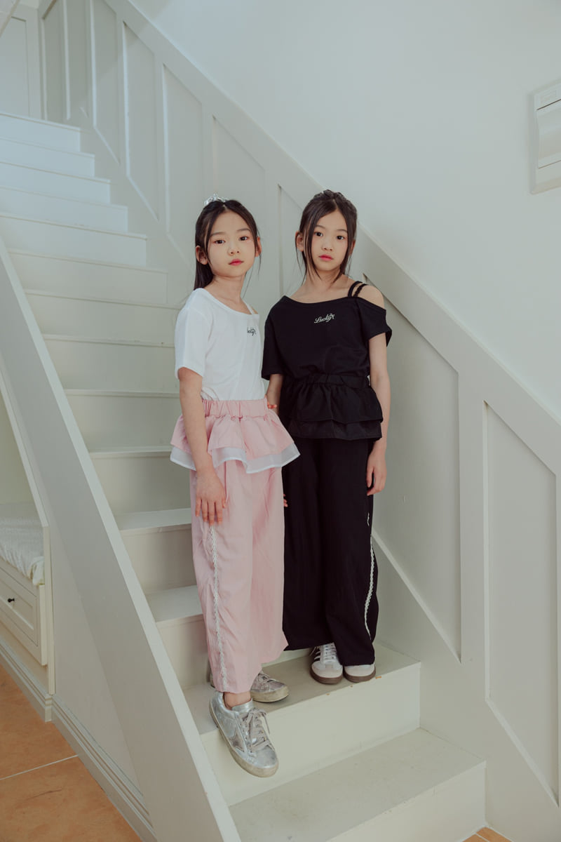 Sm2 - Korean Children Fashion - #fashionkids - Open Shoulder Short Sleeve Tee - 4