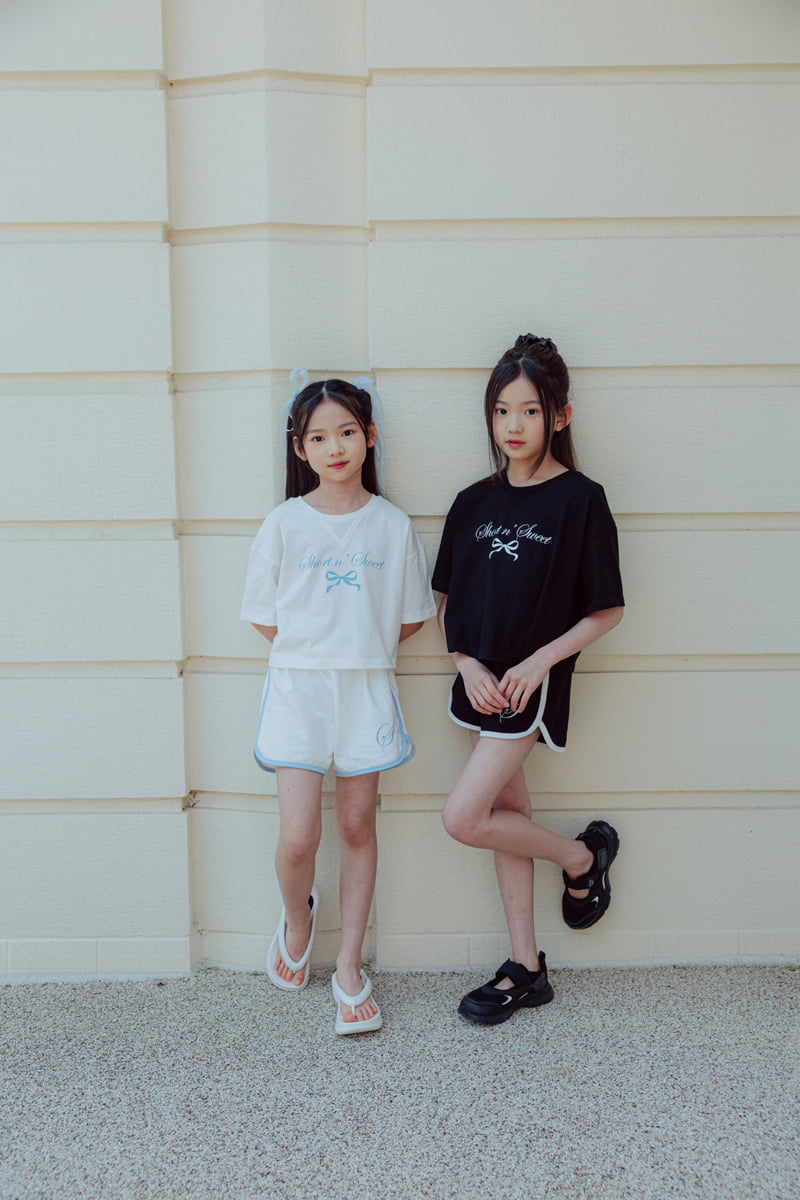 Sm2 - Korean Children Fashion - #kidsstore - Ribbon Top Bottom Set - 3