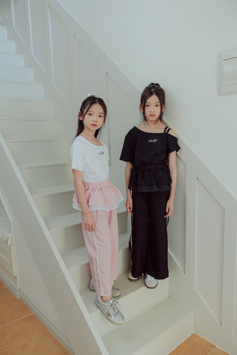 Sm2 - Korean Children Fashion - #kidsstore - Open Shoulder Short Sleeve Tee - 5