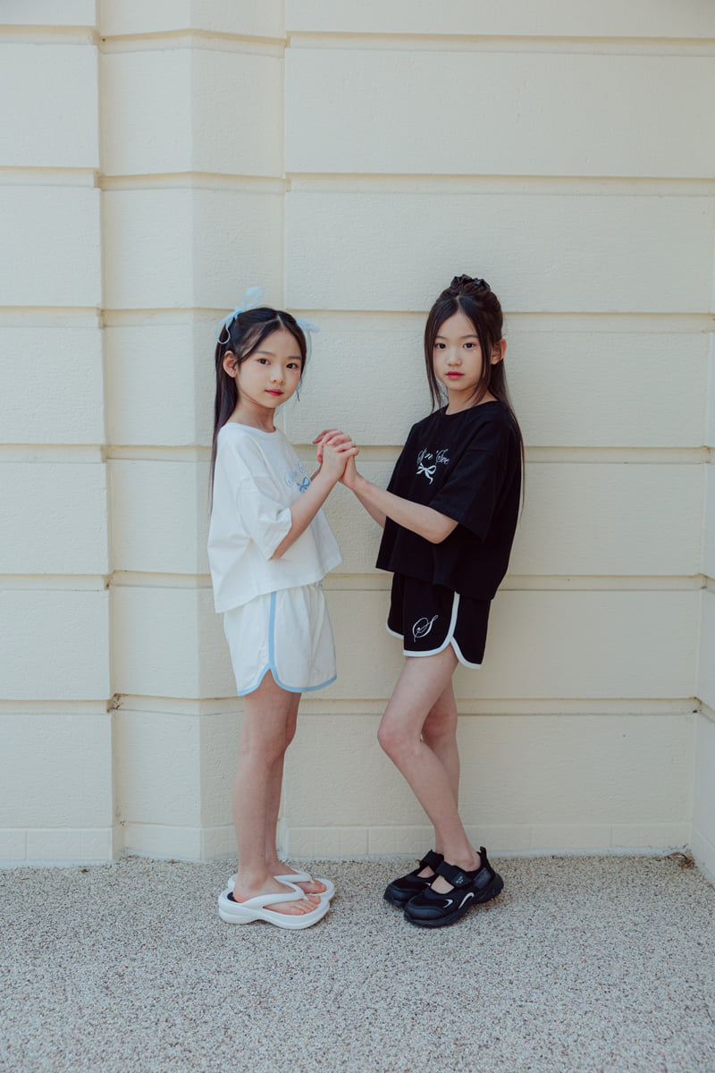 Sm2 - Korean Children Fashion - #kidsstore - Ribbon Top Bottom Set - 4