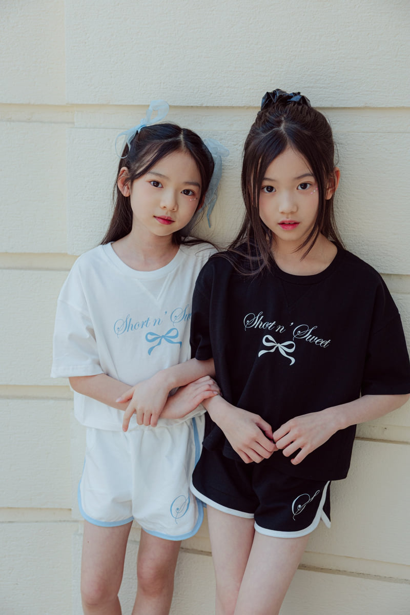 Sm2 - Korean Children Fashion - #littlefashionista - Ribbon Top Bottom Set - 6