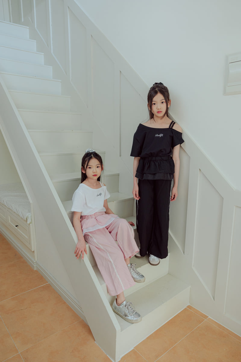 Sm2 - Korean Children Fashion - #magicofchildhood - Open Shoulder Short Sleeve Tee - 9