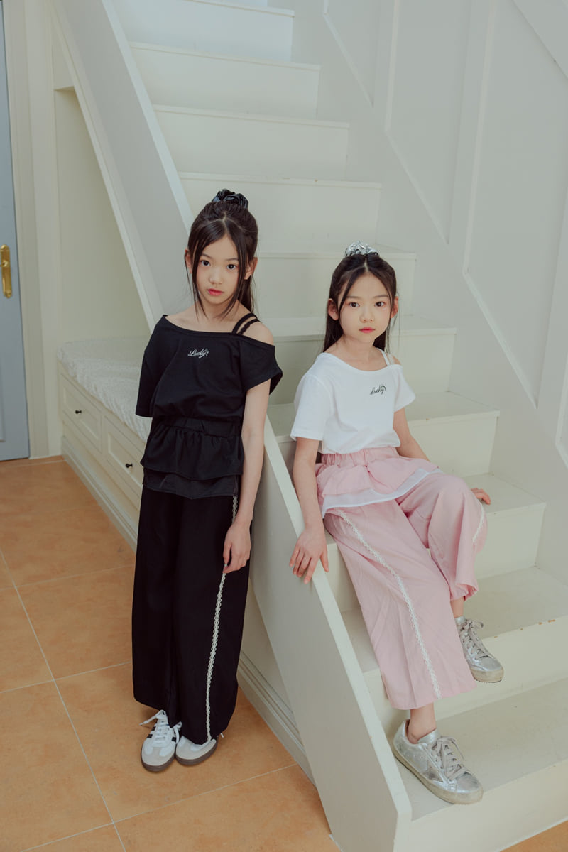 Sm2 - Korean Children Fashion - #prettylittlegirls - Open Shoulder Short Sleeve Tee - 11