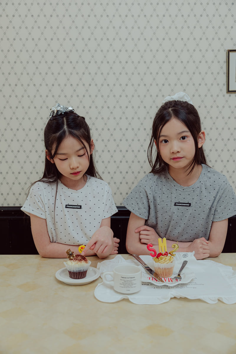 Sm2 - Korean Children Fashion - #prettylittlegirls - Ribbed Dot Tee - 4