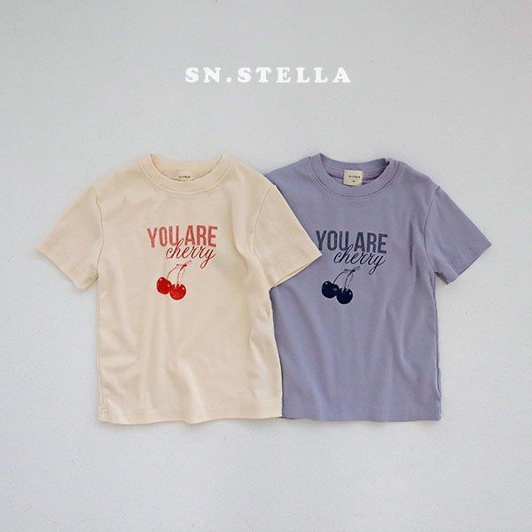 Sn.stella - Korean Children Fashion - #Kfashion4kids - Cherry Tee