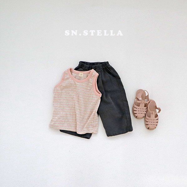 Sn.stella - Korean Children Fashion - #childofig - Melange Stripe Sleeveless - 8