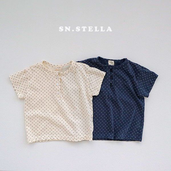 Sn.stella - Korean Children Fashion - #littlefashionista - Mini Dot Tee
