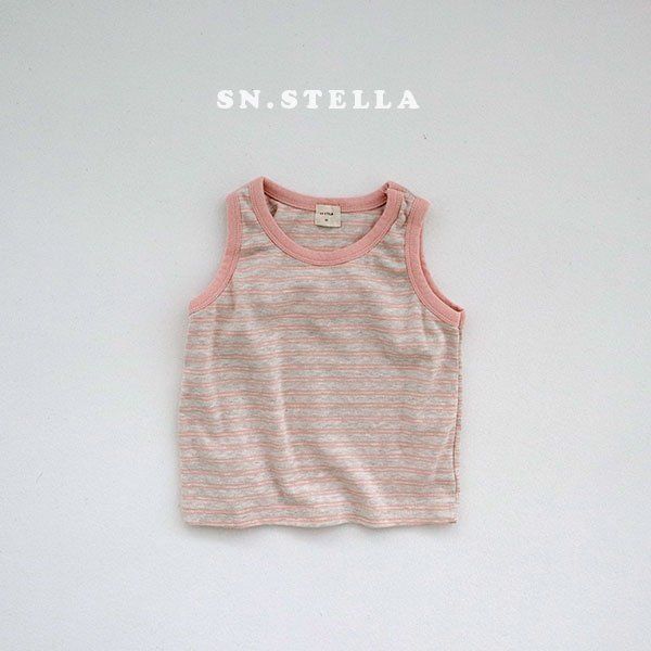 Sn.stella - Korean Children Fashion - #littlefashionista - Melange Stripe Sleeveless - 4