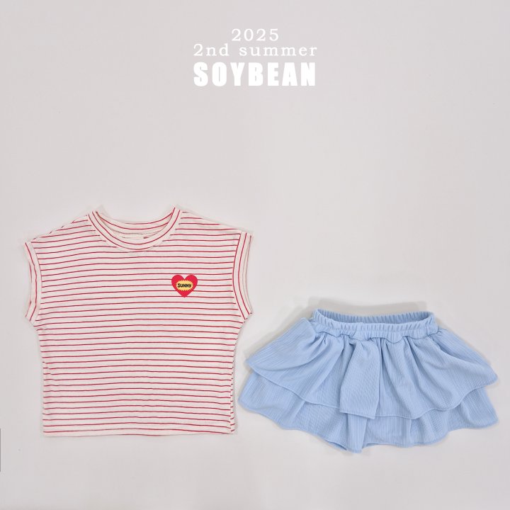 Soybean - Korean Children Fashion - #Kfashion4kids - Simple Heart Sleeveless Tee - 6