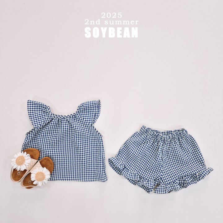 Soybean - Korean Children Fashion - #Kfashion4kids - Check Wing Blouse Set - 10