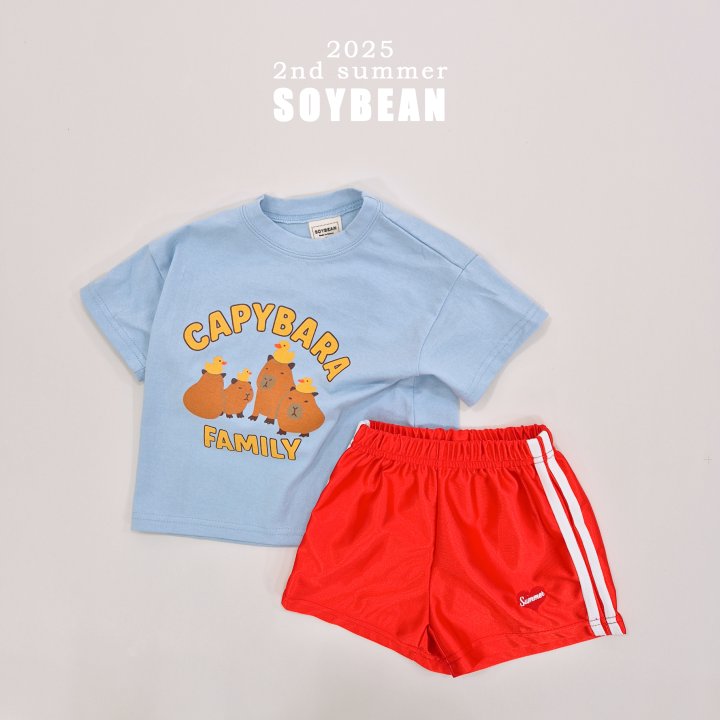 Soybean - Korean Children Fashion - #Kfashion4kids - Capybara Family Short-Sleeve Tee - 5