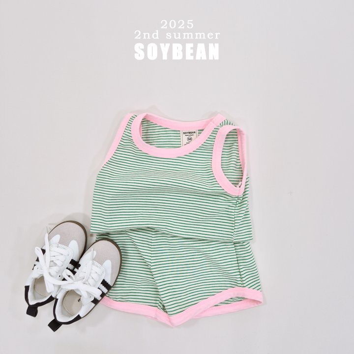 Soybean - Korean Children Fashion - #childrensboutique - Hot Summer Stripe Set - 3
