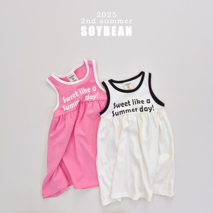 Soybean - Korean Children Fashion - #childrensboutique - Sweet Ruffle Sleeveless One-piece