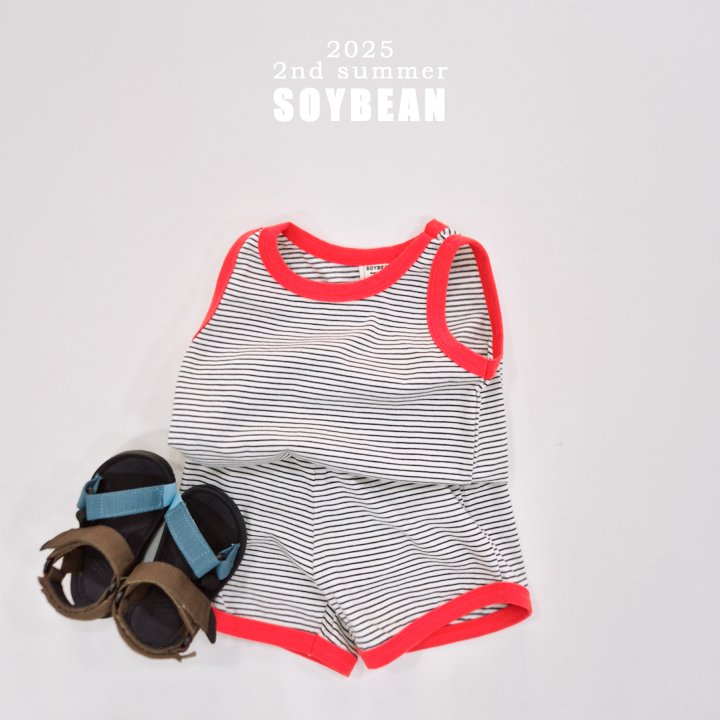 Soybean - Korean Children Fashion - #childrensboutique - Hot Summer Stripe Set - 4