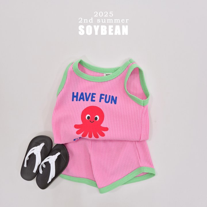 Soybean - Korean Children Fashion - #designkidswear - Octopus Friend Waffle Set - 3