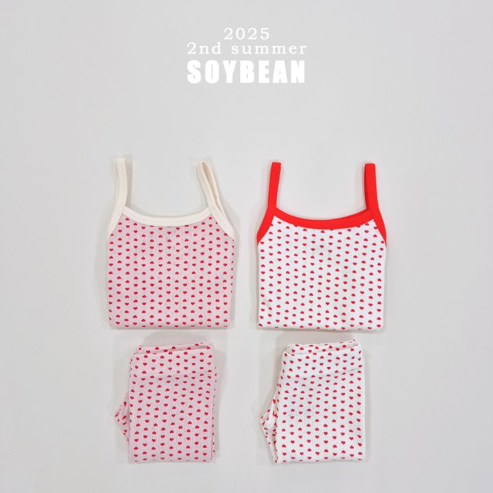 Soybean - Korean Children Fashion - #discoveringself - Heart String Sleeveless Set - 6