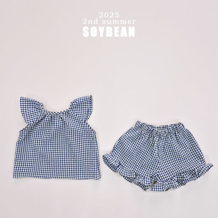 Soybean - Korean Children Fashion - #discoveringself - Check Wing Blouse Set - 5