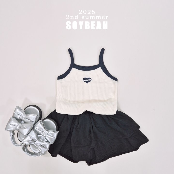 Soybean - Korean Children Fashion - #discoveringself - Sunny Heart Strap Sleeveless - 3