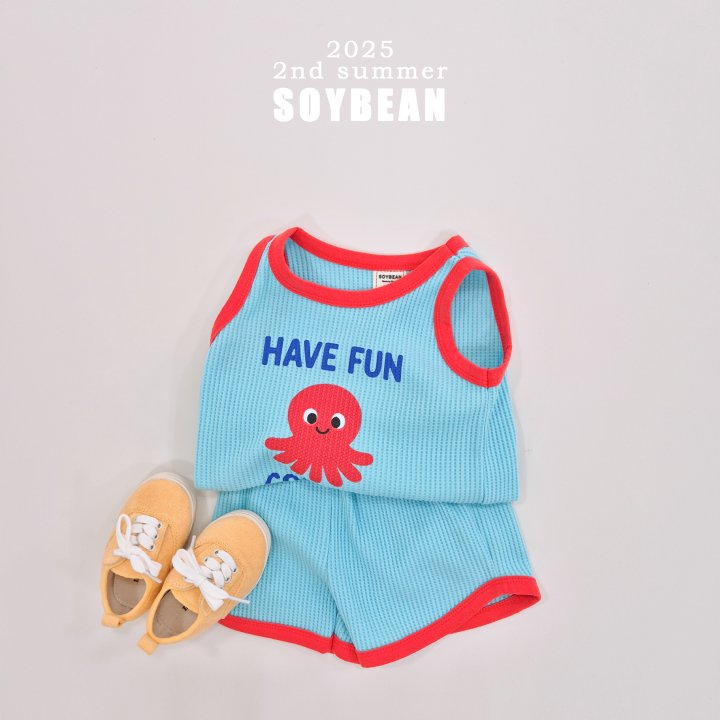 Soybean - Korean Children Fashion - #fashionkids - Octopus Friend Waffle Set - 5