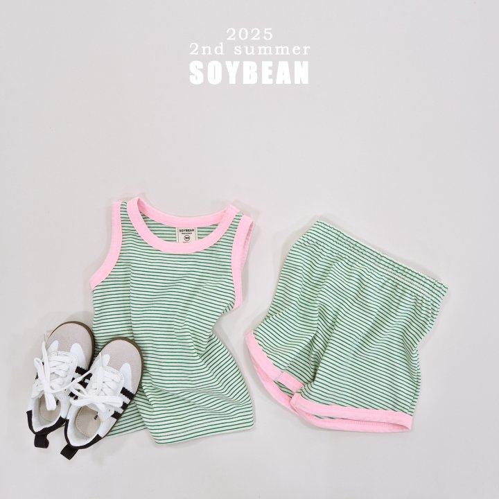 Soybean - Korean Children Fashion - #kidsshorts - Hot Summer Stripe Set - 7