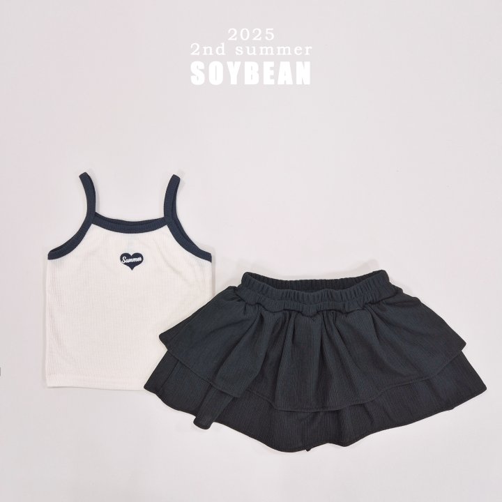 Soybean - Korean Children Fashion - #kidsshorts - Sunny Heart Strap Sleeveless - 5