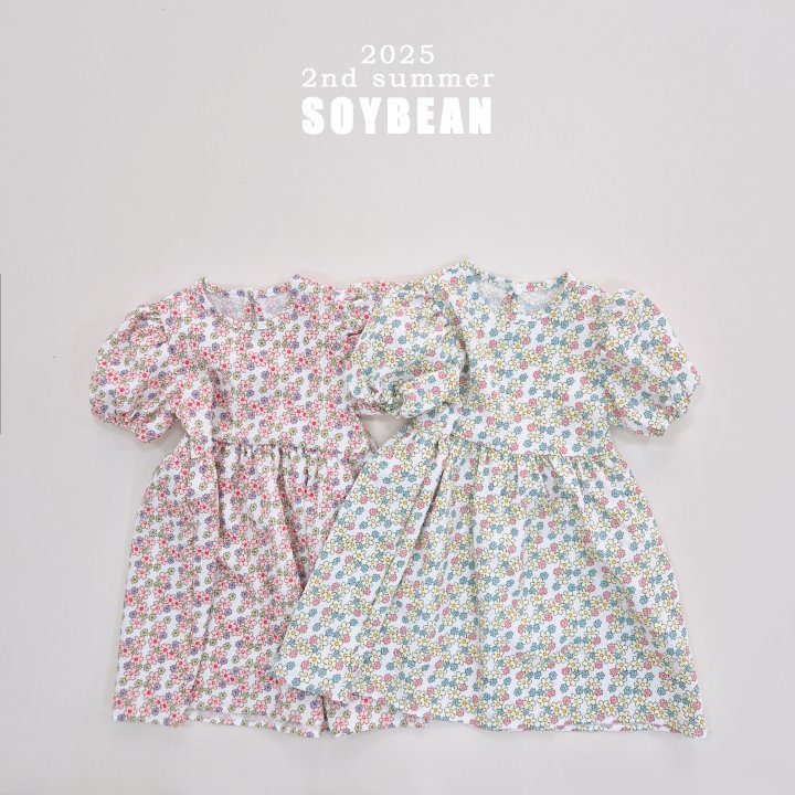 Soybean - Korean Children Fashion - #kidsshorts - Sweet and Sour Flower One-piece