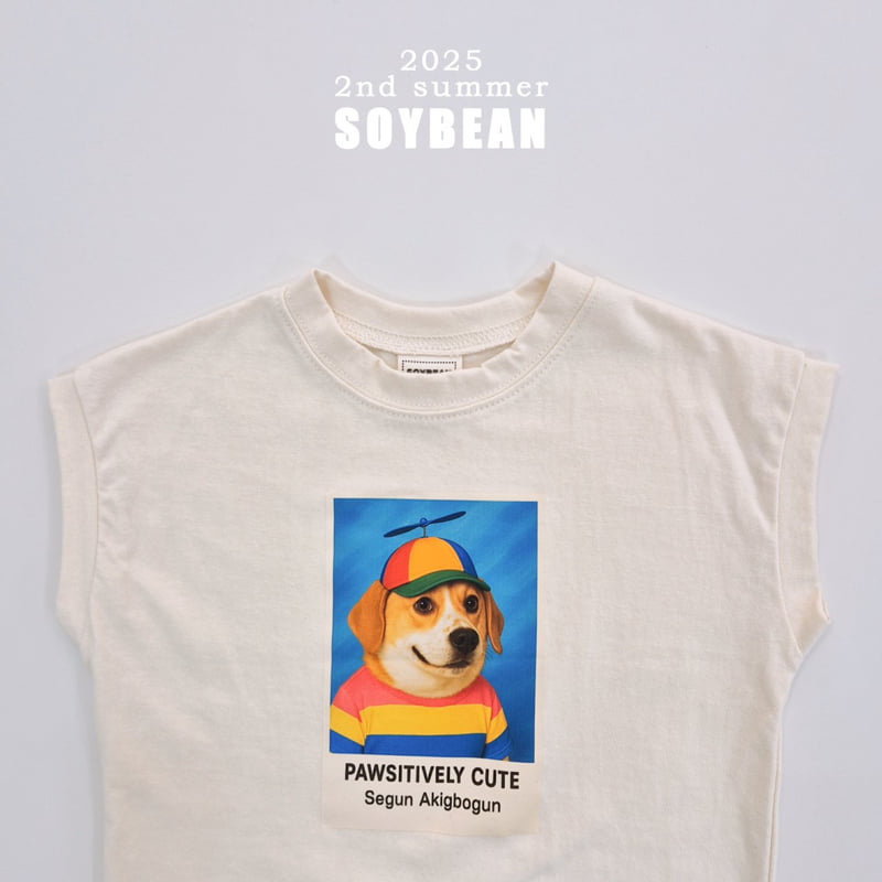 Soybean - Korean Children Fashion - #kidsshorts - Naughty Doggy Sleeveless Tee - 9