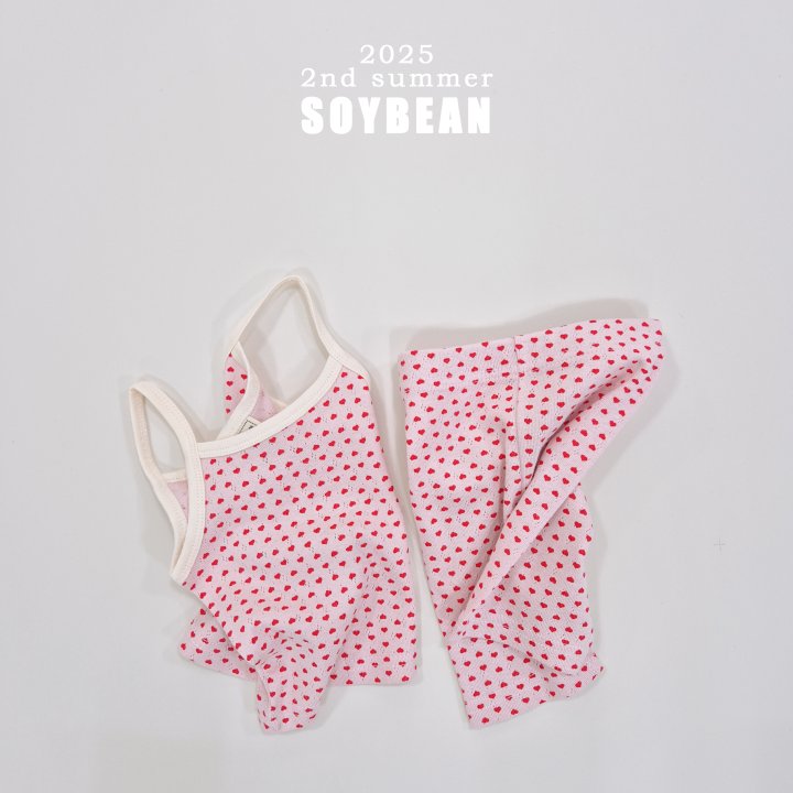 Soybean - Korean Children Fashion - #kidsstore - Heart String Sleeveless Set - 9